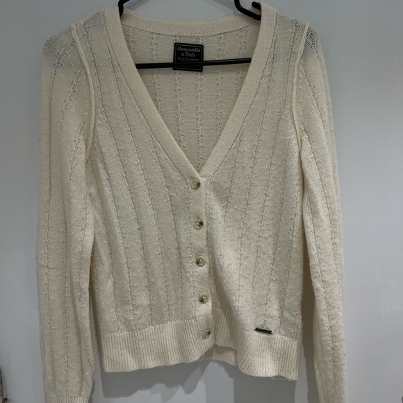 Abercrombie white buttun up cardigan - Picture 1 of 1